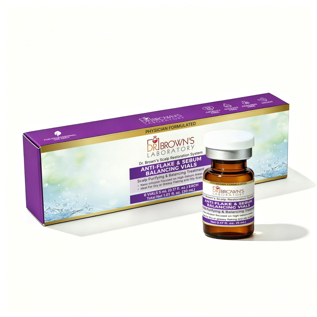 Anti-Flake & Seborrheic Balancing Vials " Professional Use" 5ml*6 pcs one box
