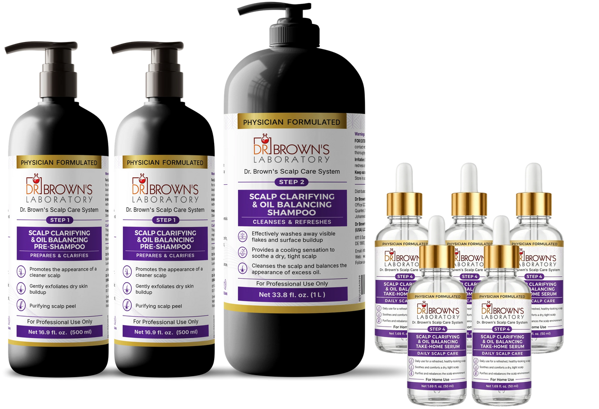 Scalp Clarifying & Oil Balancing without vial– Stylist/Barber Professional Bundle